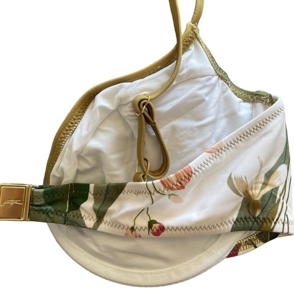 New! Gottex Floral Print Contrast Trim Underwire Bikini - TOP - Picture 8 of 9